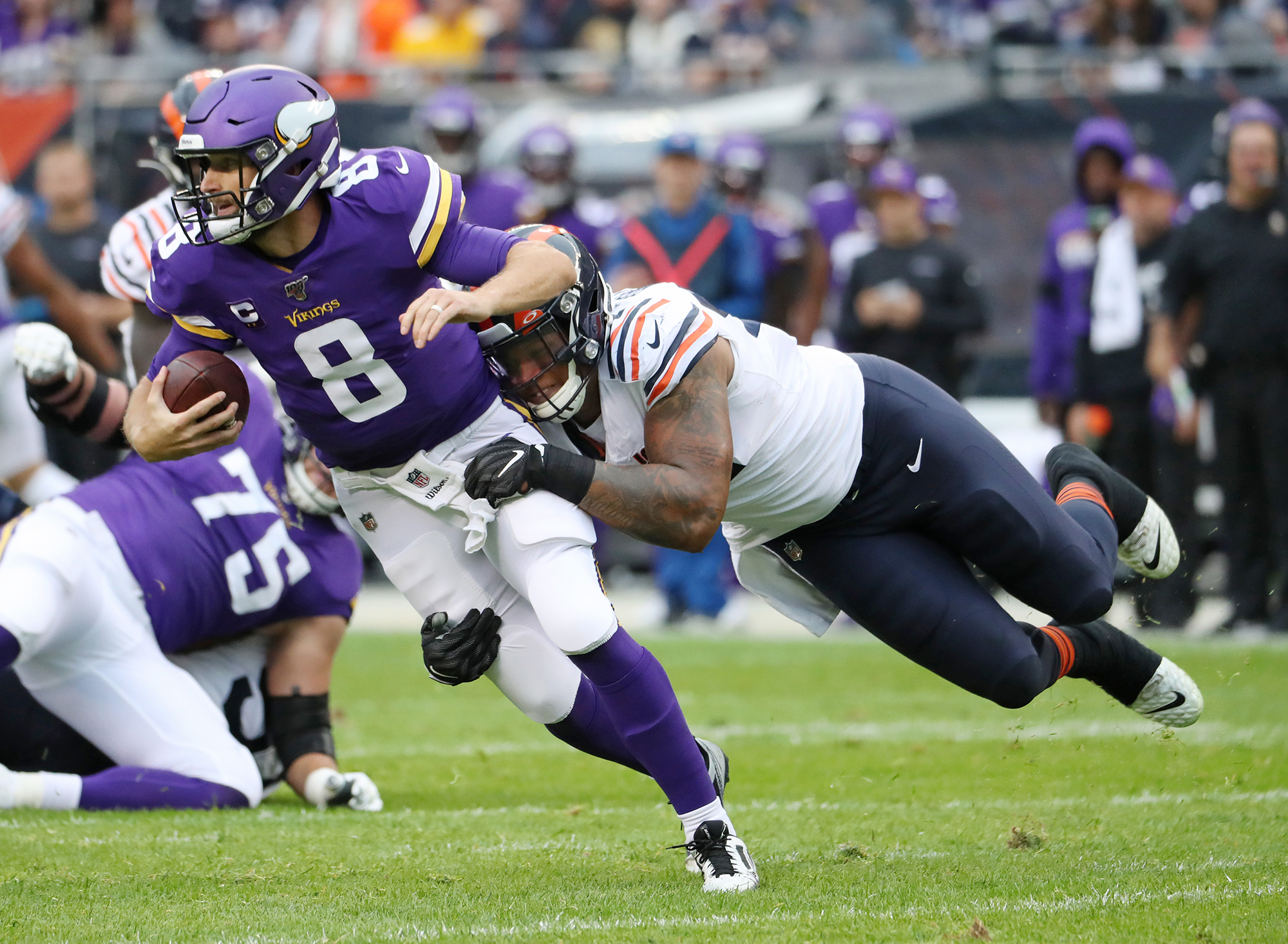 The defense is there. The skill players are there. The problem in Minnesota clearly resides under center. (Getty)