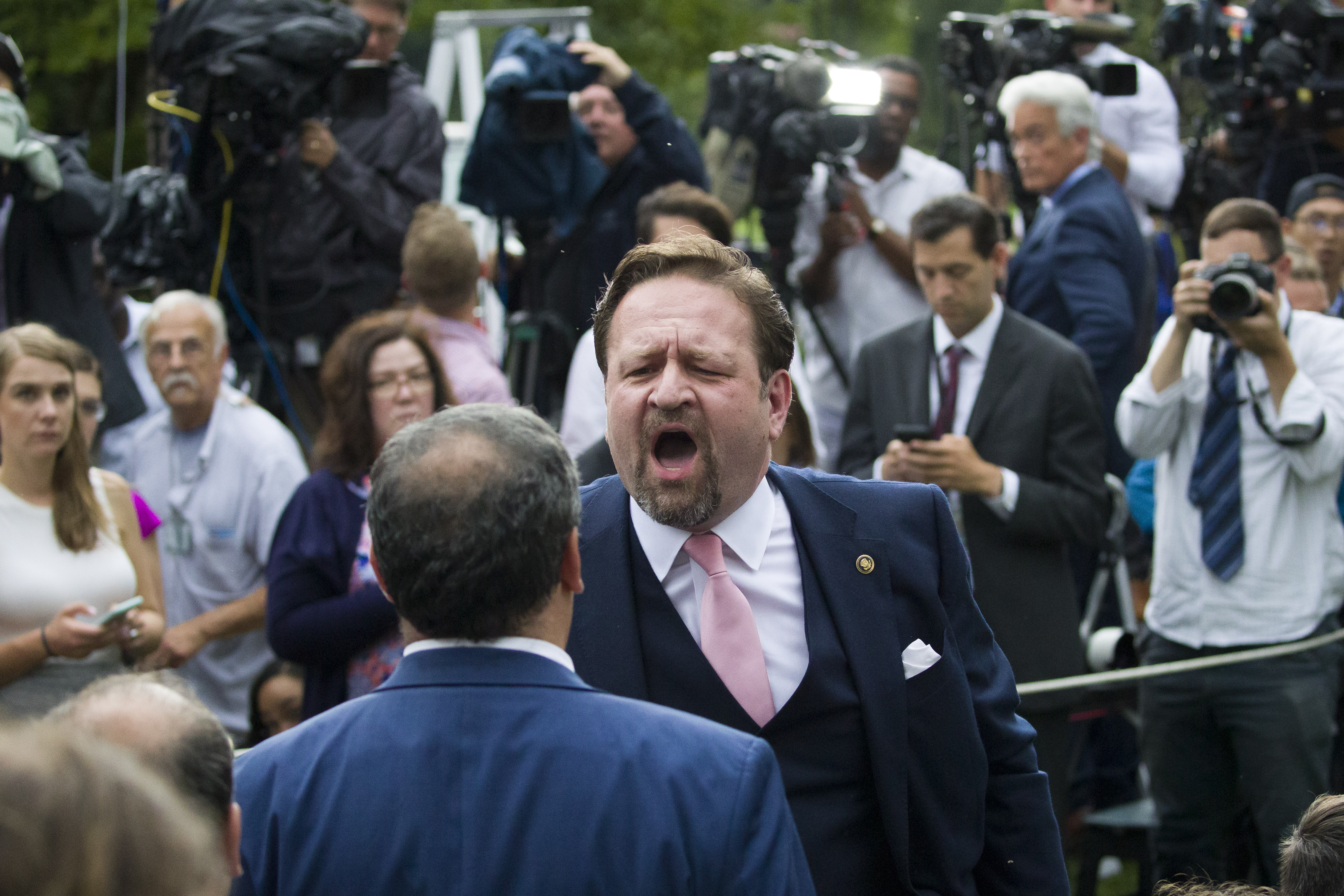 Sebastian Gorka confronts Brian Karem