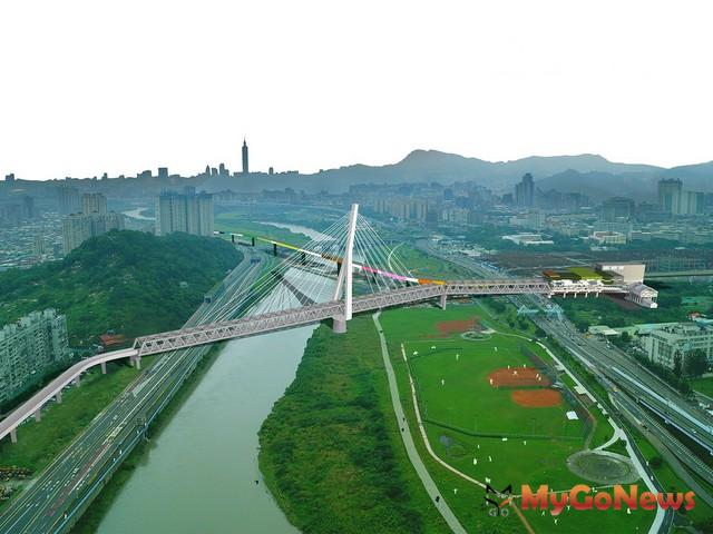 ▲新店亮眼新地標安心橋，新北未來最美天際線(圖：新北市政府)