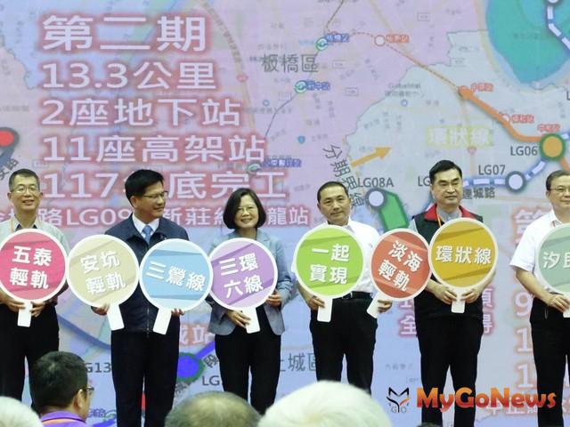 ▲捷運萬大線全面推動，蔡總統2019年8月12日視察萬大線第二期工程(圖：台北市政府)