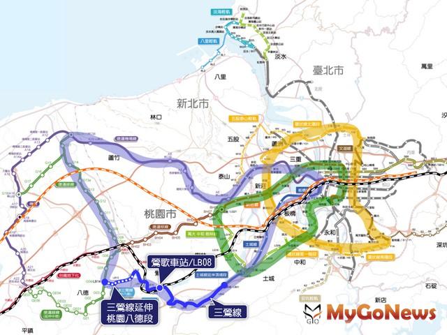 ▲三鶯線延伸桃園八德段 獲國發會審查通過(圖：新北市政府)