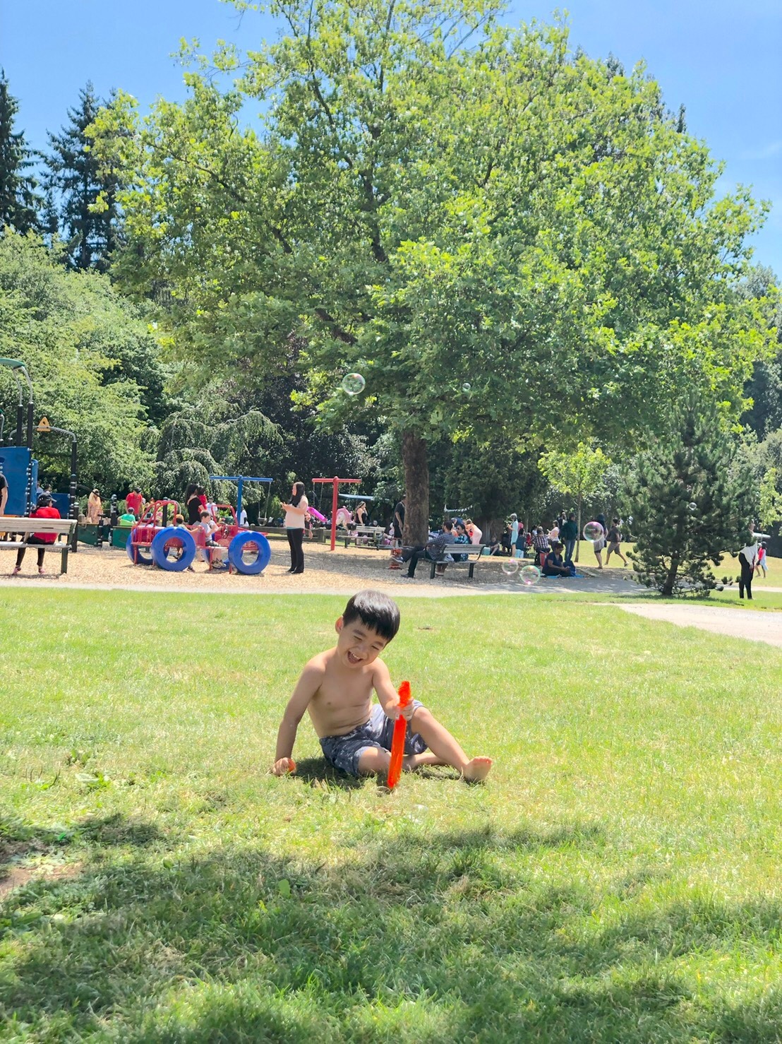 ▲李培禎認為小孩子年紀小， 帶出門玩什麼都會覺得很新奇有趣。