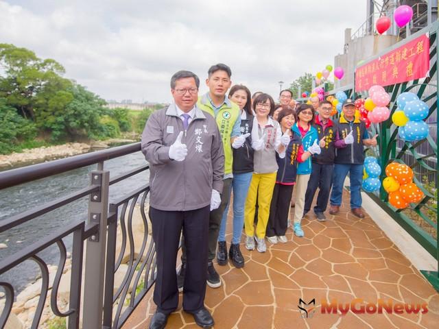 ▲新街溪人行步道完工啟用，建立中壢區都會休閒綠帶(圖：桃園市政府)