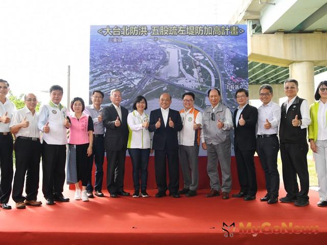 ▲蘇貞昌：中央全額負擔五股疏左堤防加高，防洪保護20年變200年(圖：行政院)