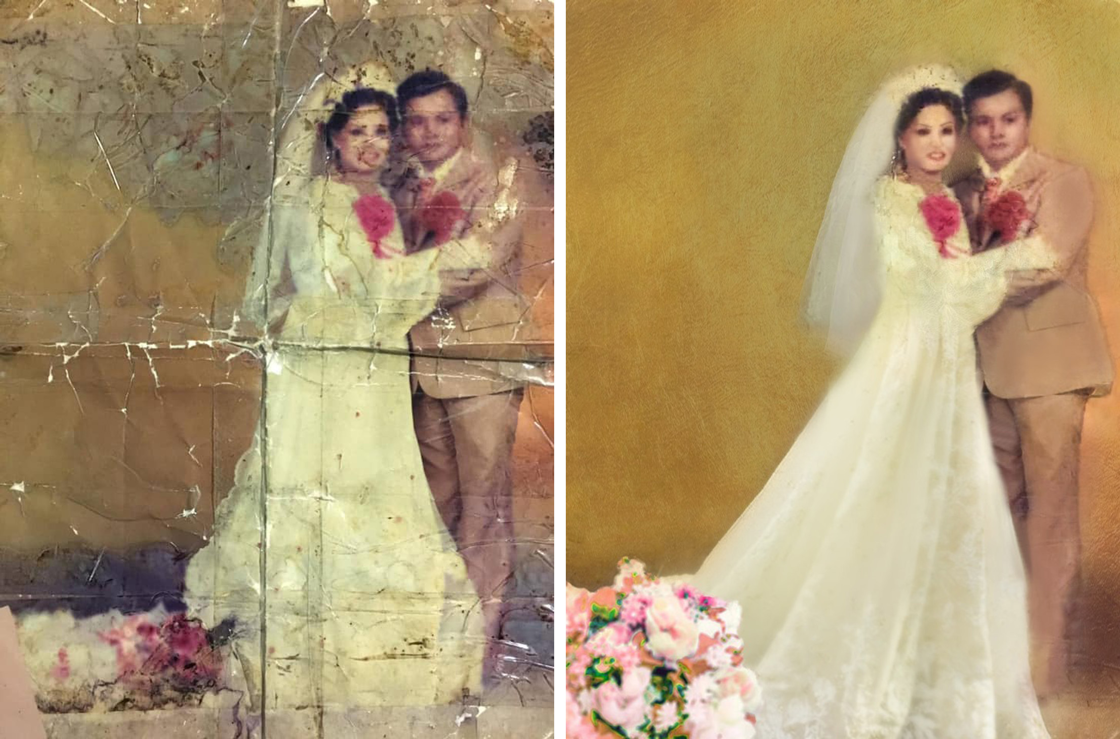 足感心 父告別式想放婚紗照卻破損網友接力復原 Yahoo奇摩時尚美妝