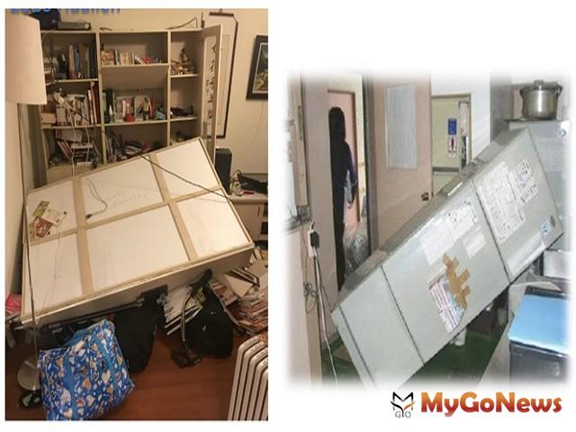 ▲內政部實測：減少地震傷亡只要注意這小地方(圖：營建署)