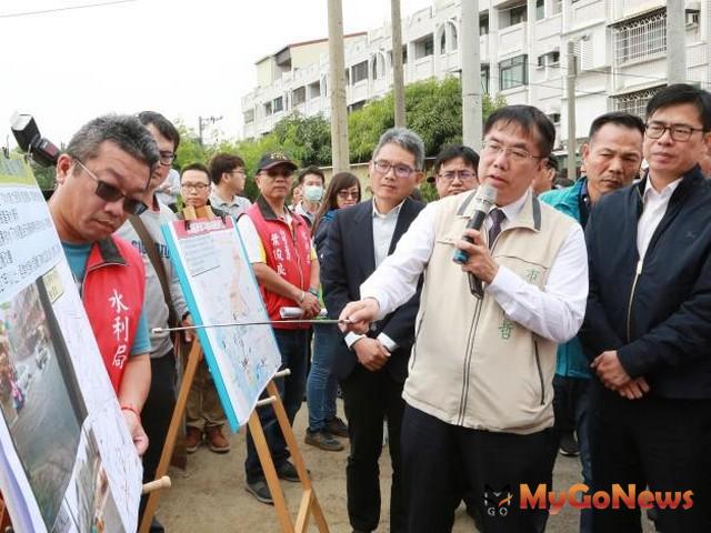 ▲陳其邁：中央與地方充分合作 致力解決台南淹水問題(圖：台南市政府)