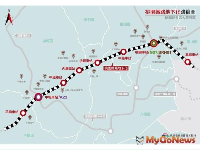 ▲桃園民意訴求的鐵路地下化綜合規劃 依法定程序經交通部審查通過(圖：桃園市政府)