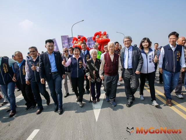 ▲終於打通了！縮短2/3車程 潭子祥和路延伸豐原通車(圖：台中市政府)