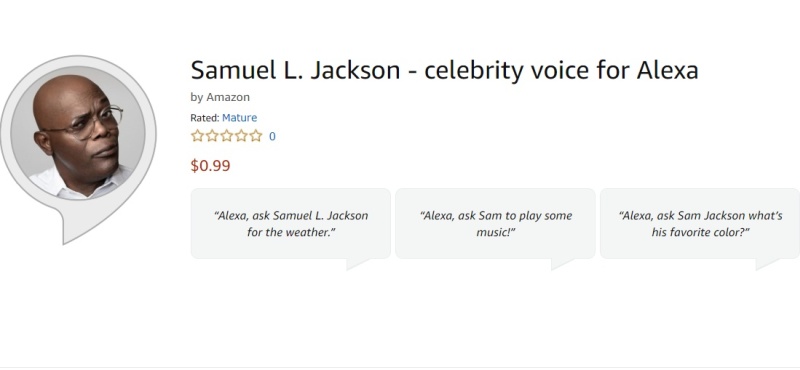 Samuel L. Jackson has arrived on Alexa devices