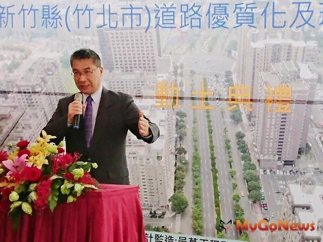 ▲打造綠色路網，前瞻助竹北市道路品質改善，徐國勇出席致詞肯定中央地方齊心建設(圖：內政部)