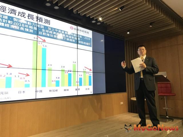 ▲永慶房產集團業務總經理葉凌棋表示：推估2019年全年建照恐創24年來新高，市場超額供給，將累計大量賣壓，不可不慎。