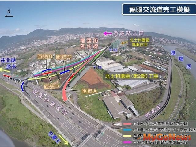 ▲福國路延伸段工程，東西向貫通，預計2022年10月底完工(圖：台北市政府)