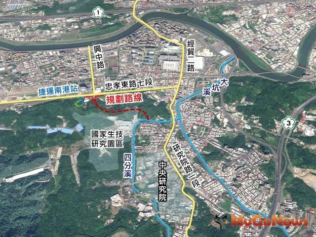 ▲國家生技研究園區聯外道路案 預計2024年9月完工(圖：台北市政府)