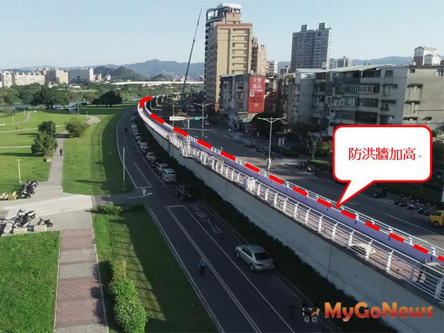 ▲解開秀朗橋北側都市計畫開發癥結，新店溪左堤全面加高改善！(圖：新北市政府)