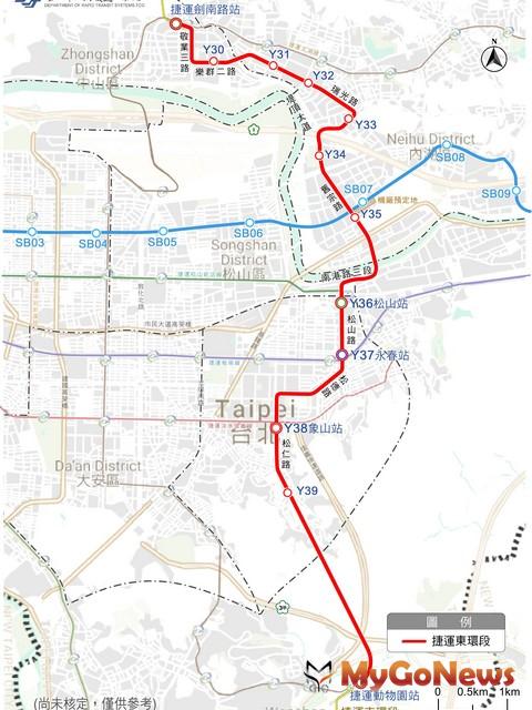 ▲捷運東環段可行性研究獲國發會審議通過 捷運成環願景再向前邁進(圖：台北市政府)
