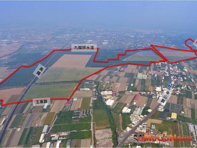▲阿蓮區九鬮金屬扣件產業園區現況(圖:高雄市政府)