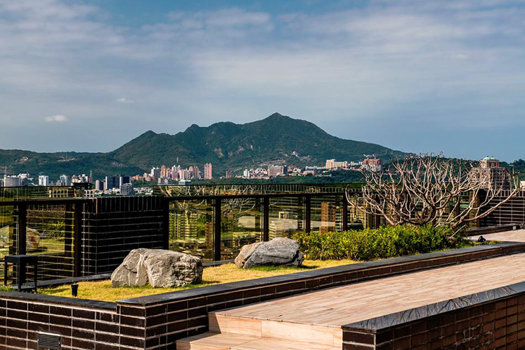 空中花園遠眺觀音山實景。