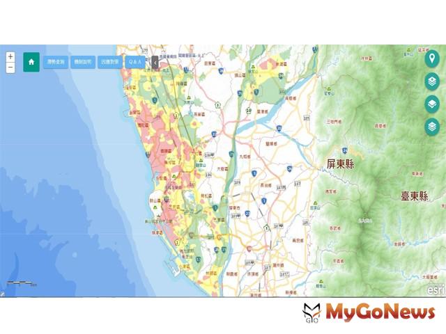 ▲高雄市府公開中級土壤液化潛勢圖資，民眾可上網查詢(圖：高雄市政府)
