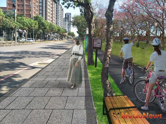 ▲竹北市興隆路堤岸將微整，打造頭前溪北岸櫻花步道(圖：新竹縣政府)