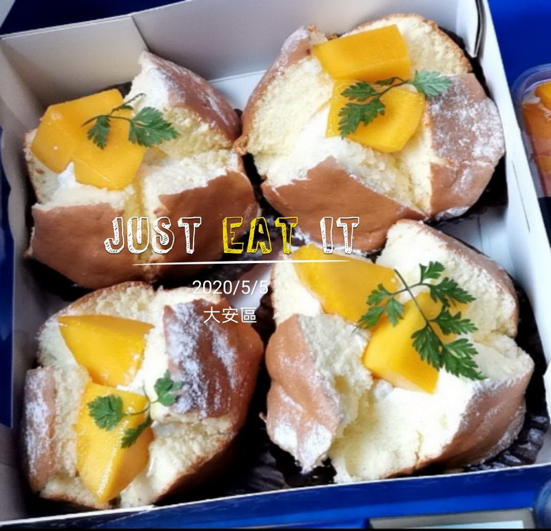 圖/日式的手法呈現的（芒果生乳火山）鬆軟舒芙蕾蛋糕