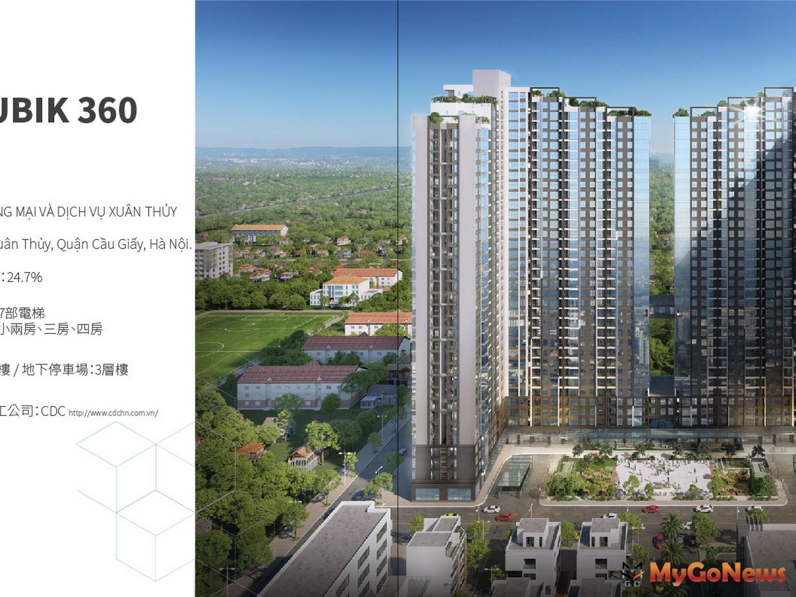 ▲越南首都河內剛性買盤強勁，指標性建案MIPEC RUBIK 360示意圖(圖：21世紀不動產)