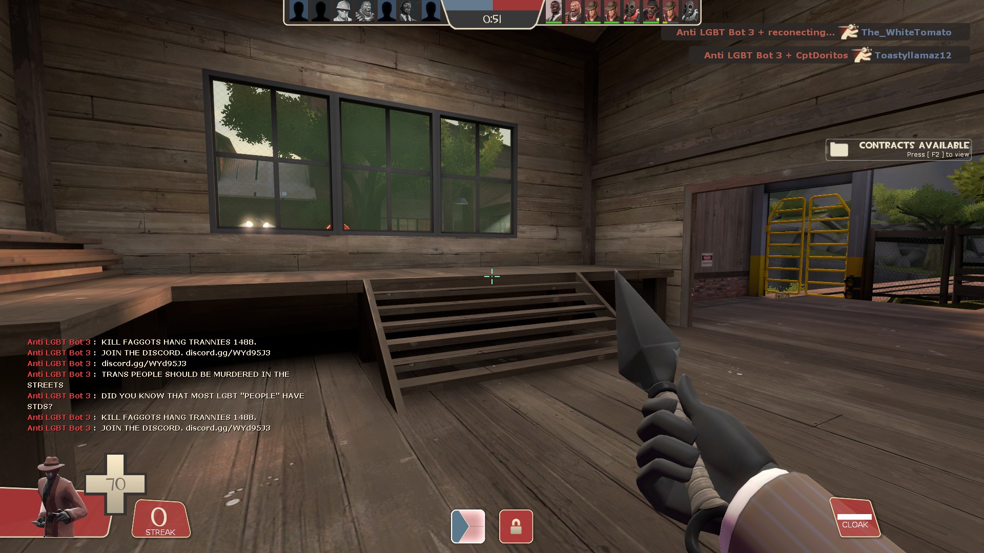 Valve Is Allowing Racist Bots To Invade Team Fortress 2 Engadget - in game bot roblox