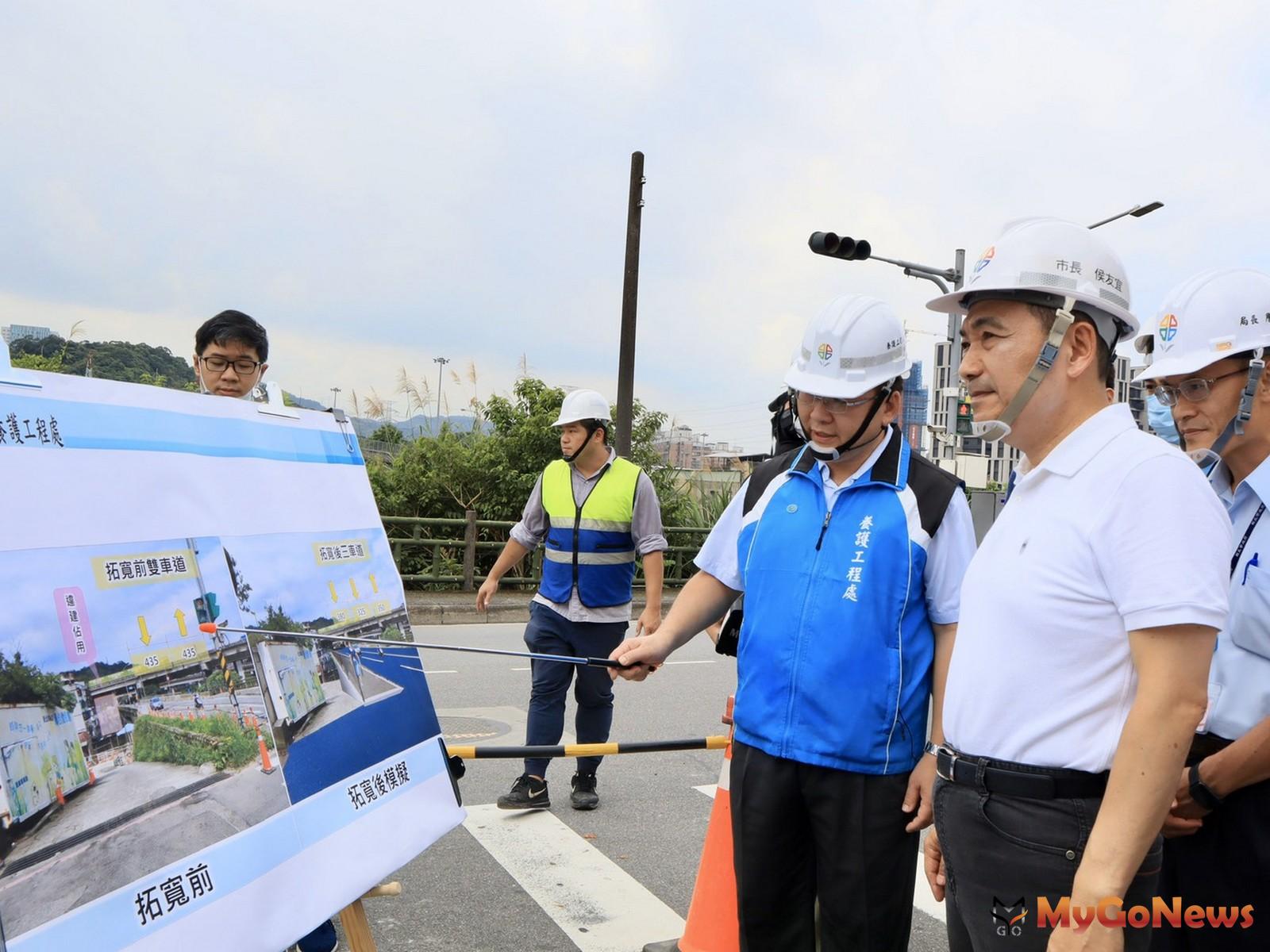 ▲改善汐止交通壅塞，侯友宜視察康寧街拓寬工程(圖：新北市政府)