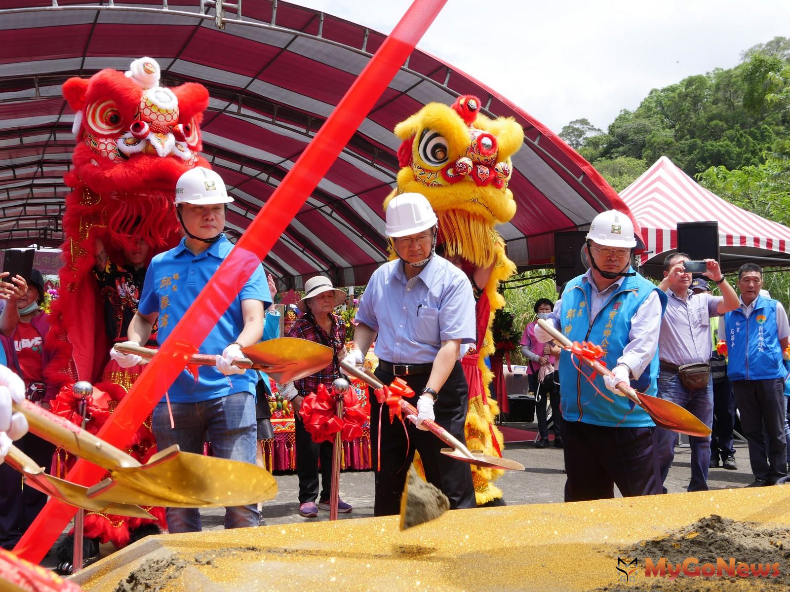 ▲千呼萬喚茄苳交流道聯絡道路穿越中山高動土 預計2022年底完工(圖：新竹縣政府)