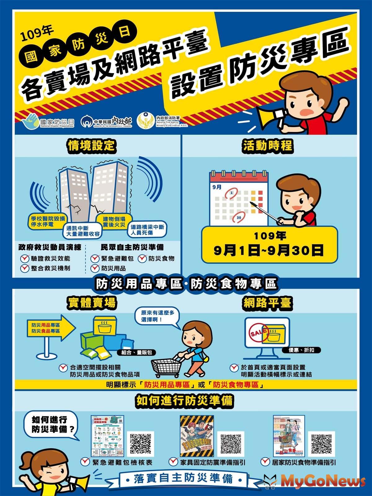 ▲安全家居！採買一次搞定，內政部推賣場9月設防災專區(圖：內政部)