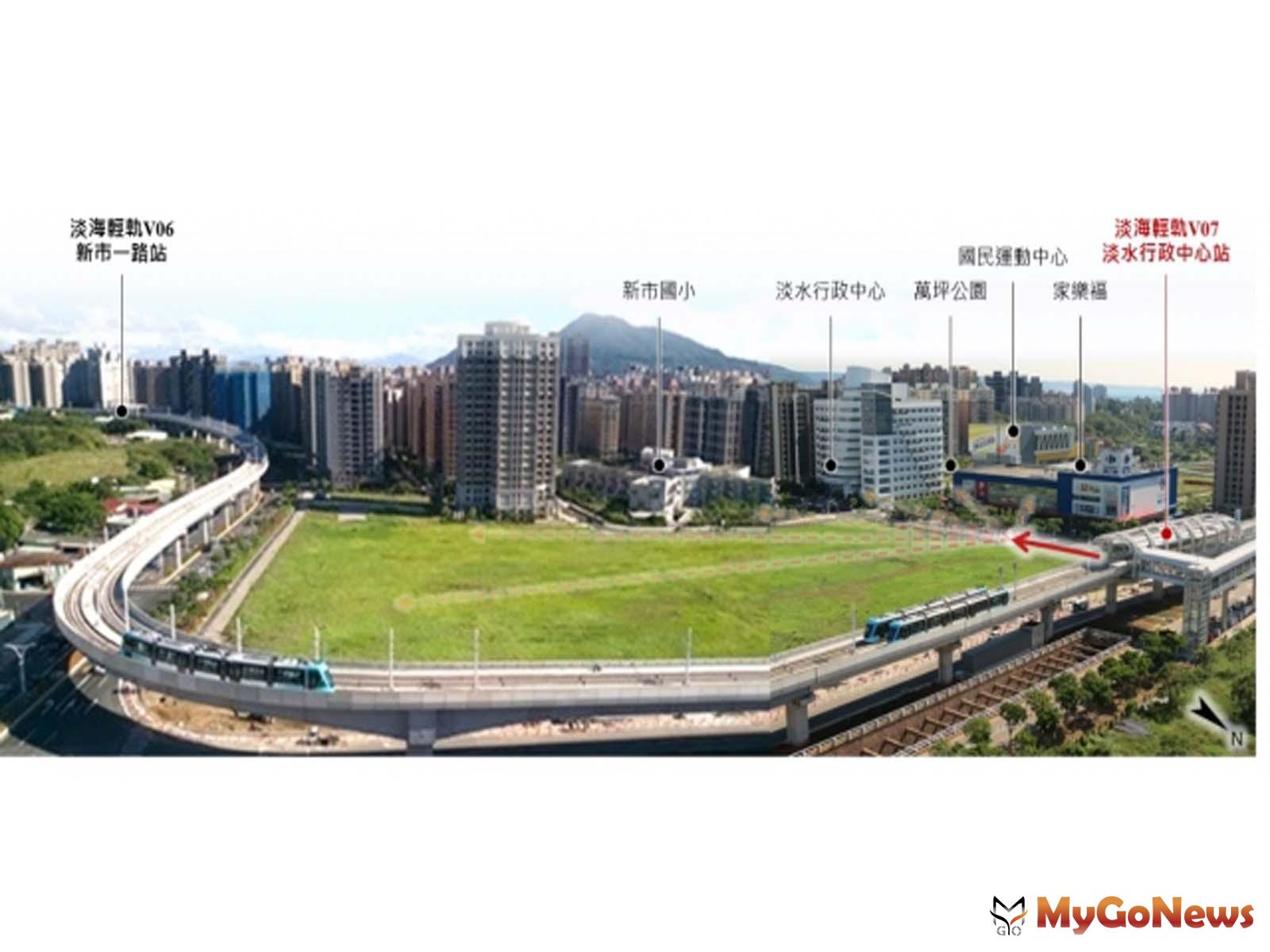 ▲規劃淡海新市鎮淡海輕軌淡水行政中心站區周邊土地期望帶動新市鎮產業發展(圖：營建署)