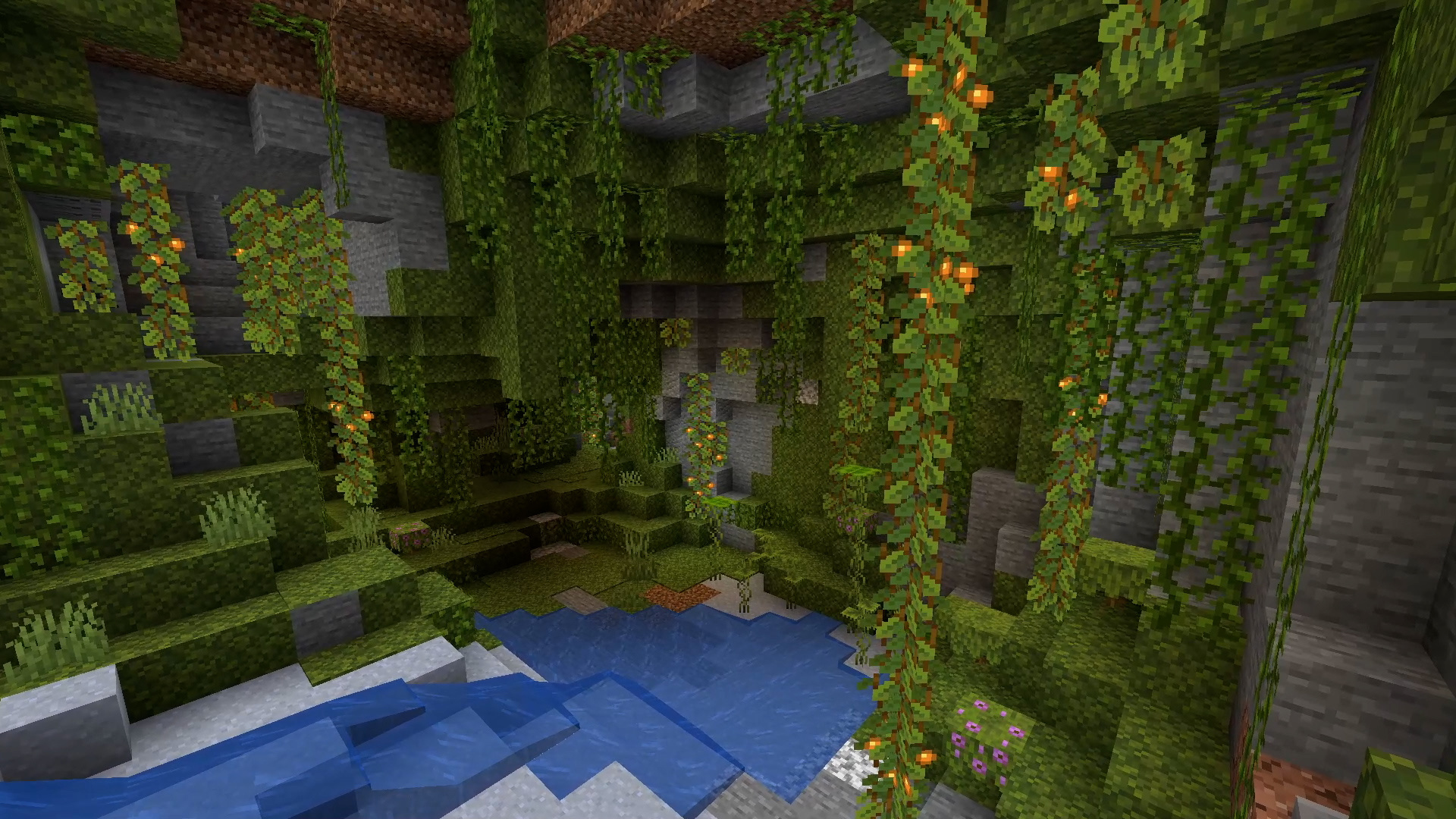 What is the title of this picture ? Minecraft's Cliffs and Caves update announced, features copper ore