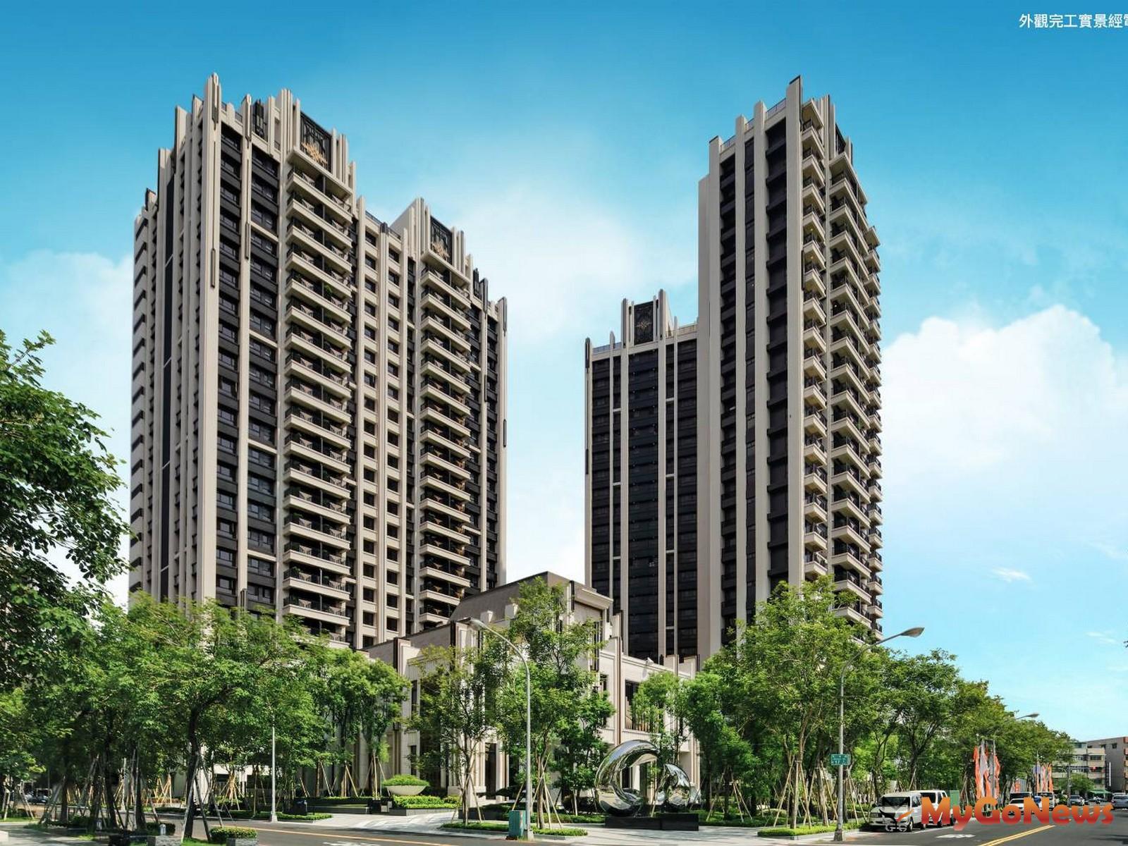 ▲「御廳苑」將建築分成三棟，並拉高到24層超高樓，領先首創角地獨立會館規劃(圖/業者提供)