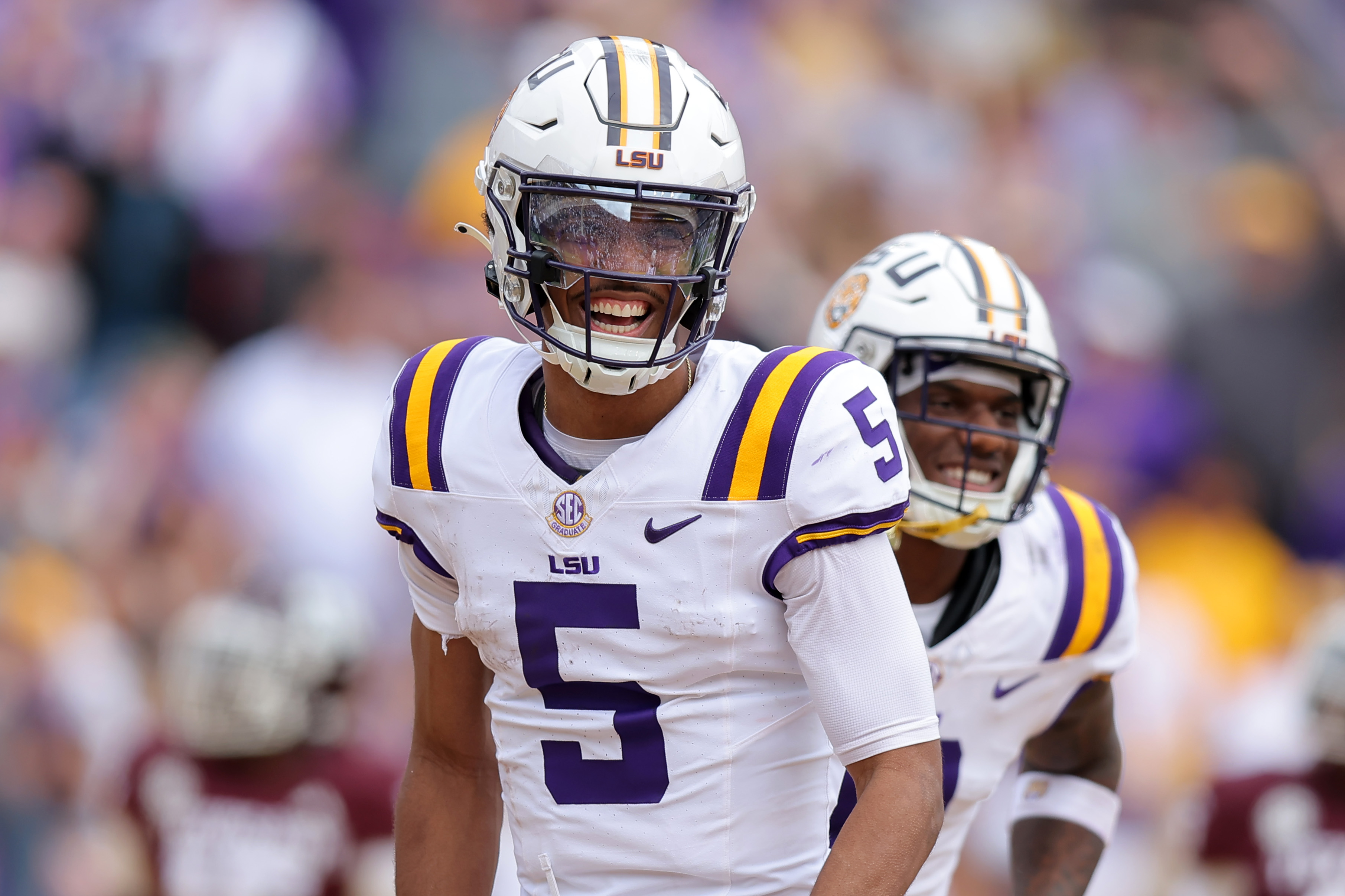 Commanders QB Jayden Daniels sends LSU cease-and-desist after No. 5 jersey given to CB DJ Pickett
