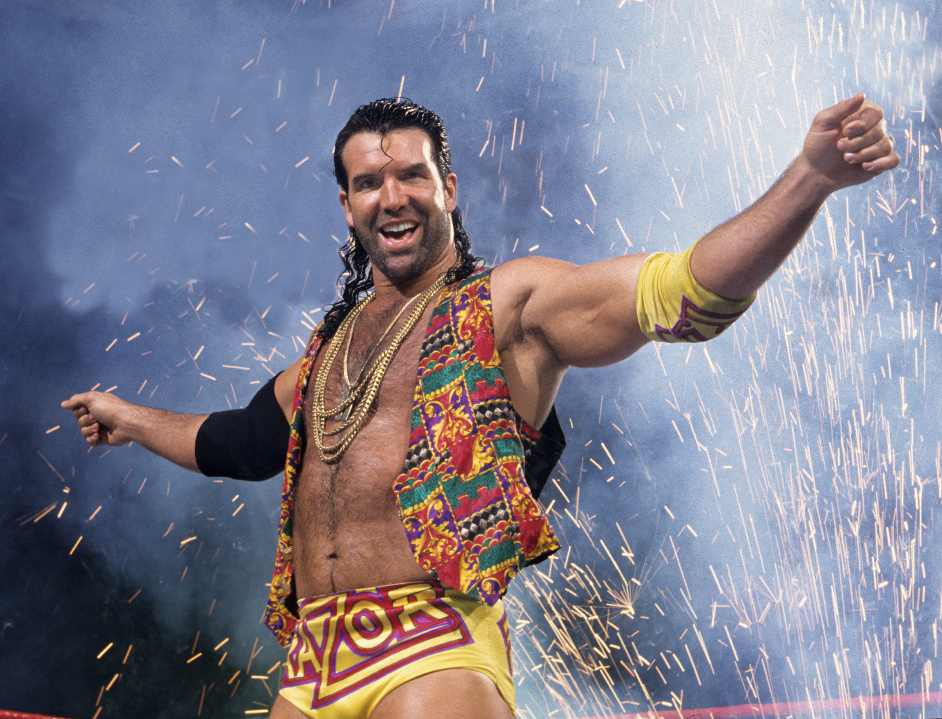UNSPECIFIED, UNSPECIFIED  UNKNOWN DATE: Razor Ramon in ring/in action during a WWE event. (Photo by WWE/WWE via Getty Images.)