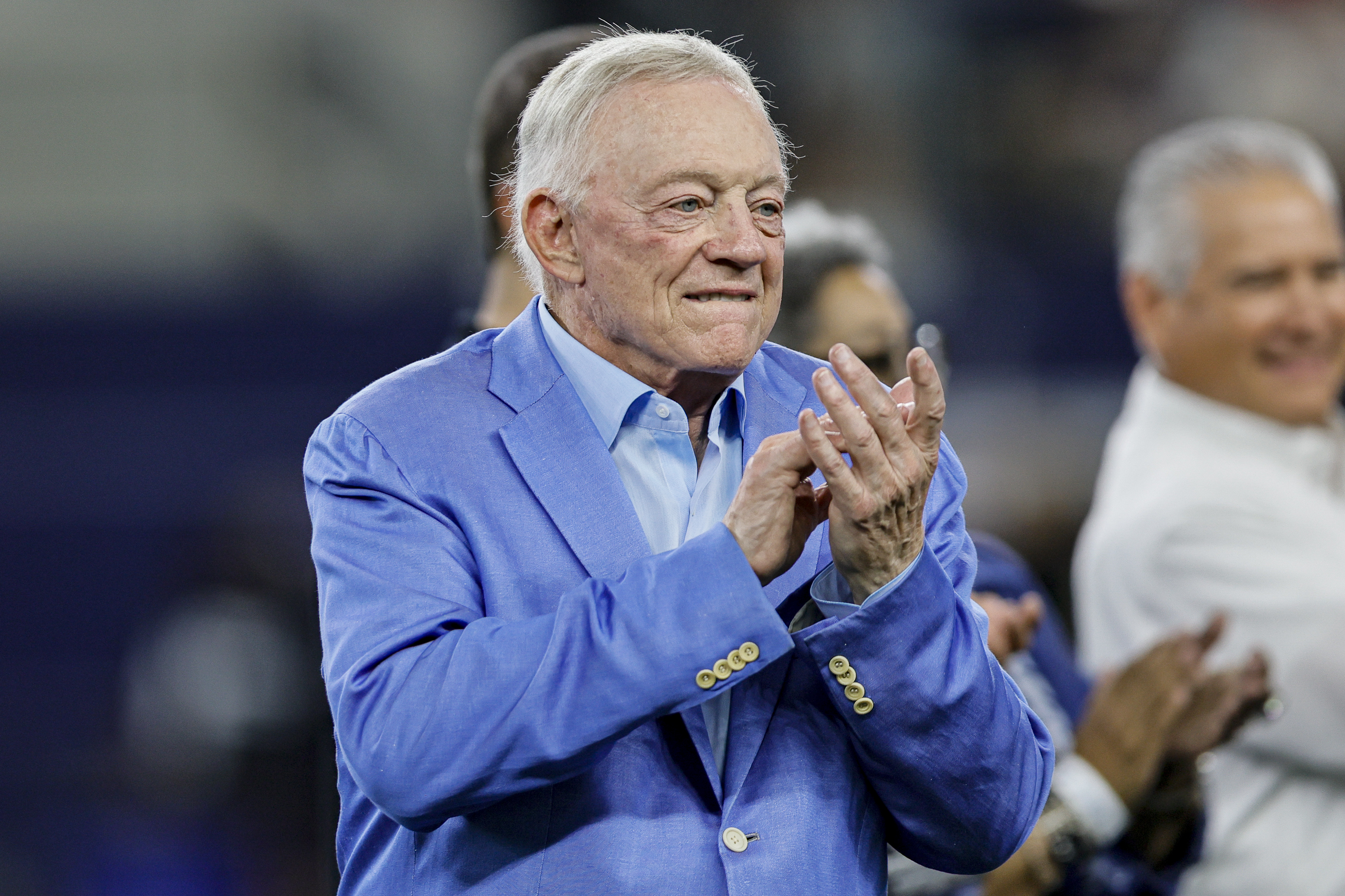 Dallas Cowboys owner Jerry Jones has hinted he plans to spend big in free agency. (Photo by Matthew Pearce/Icon Sportswire via Getty Images)