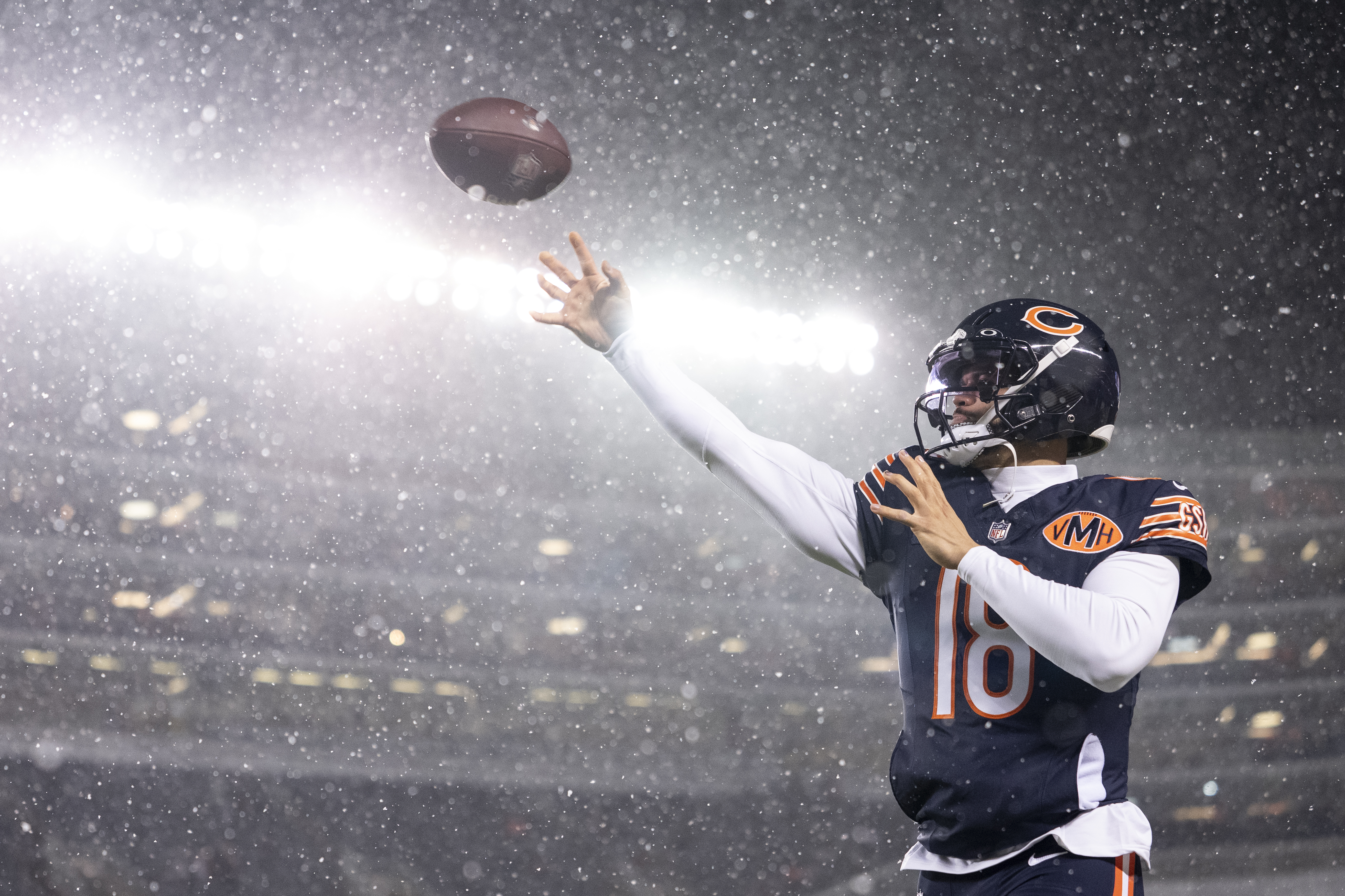 Caleb Williams had 27 touchdowns and seven interceptions last season. (Photo by Michael Owens/Getty Images)