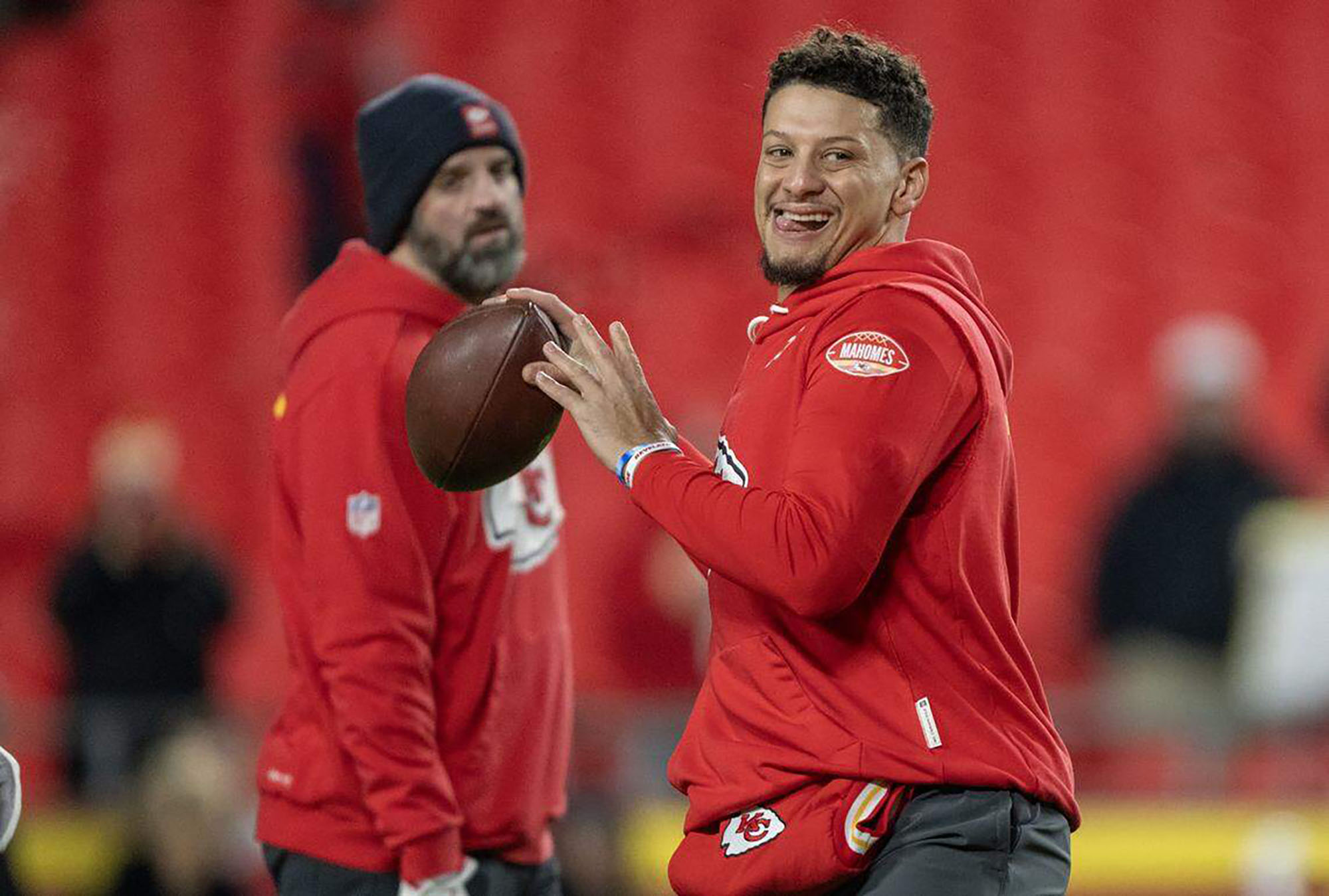 Kansas City Chiefs quarterback Patrick Mahomes is returning from a torn ACL. (Tammy Ljungblad/The Kansas City Star/Tribune News Service via Getty Images)