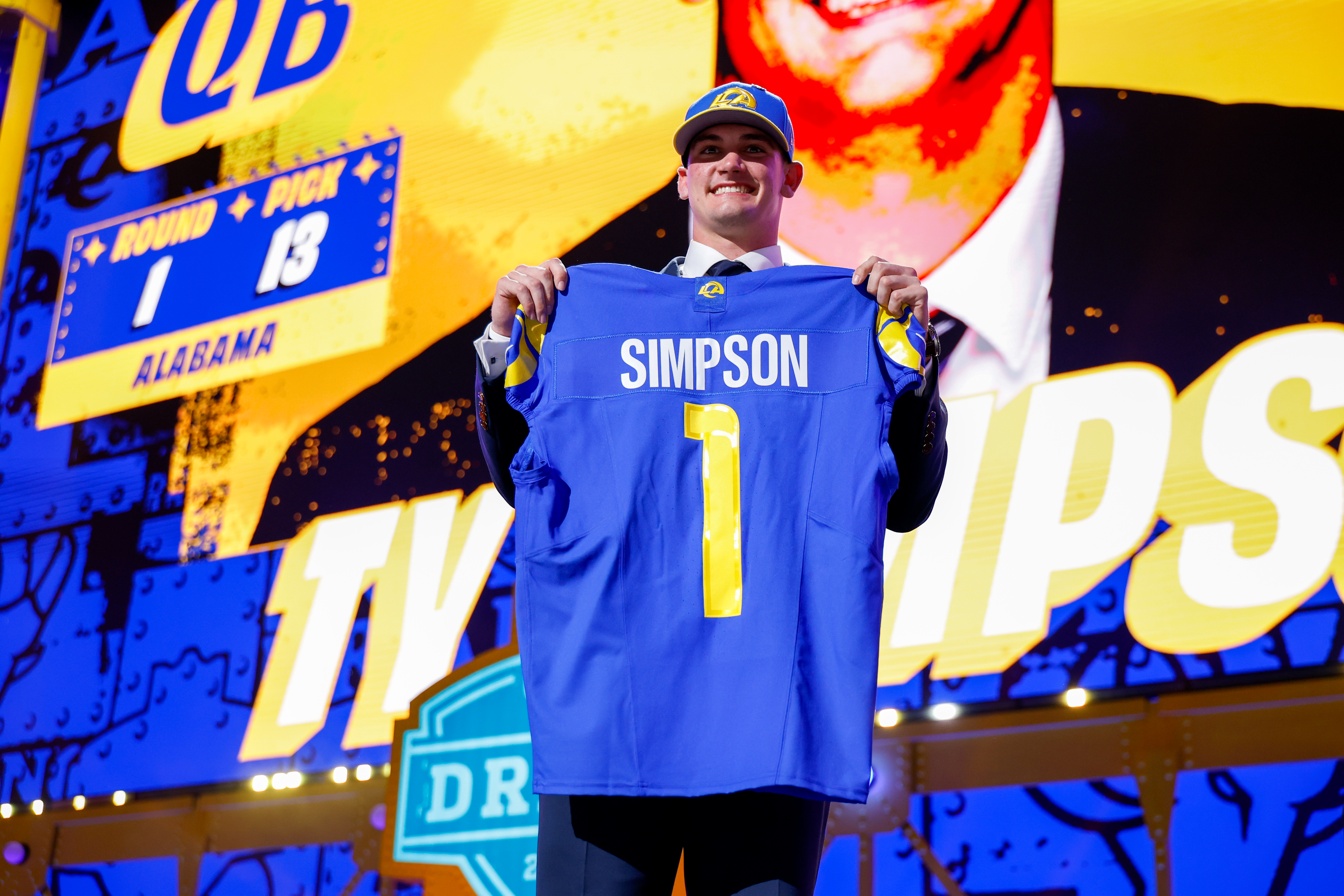 Rams’ Ty Simpson pick may have foreshadowed Myles Garrett blockbuster trade