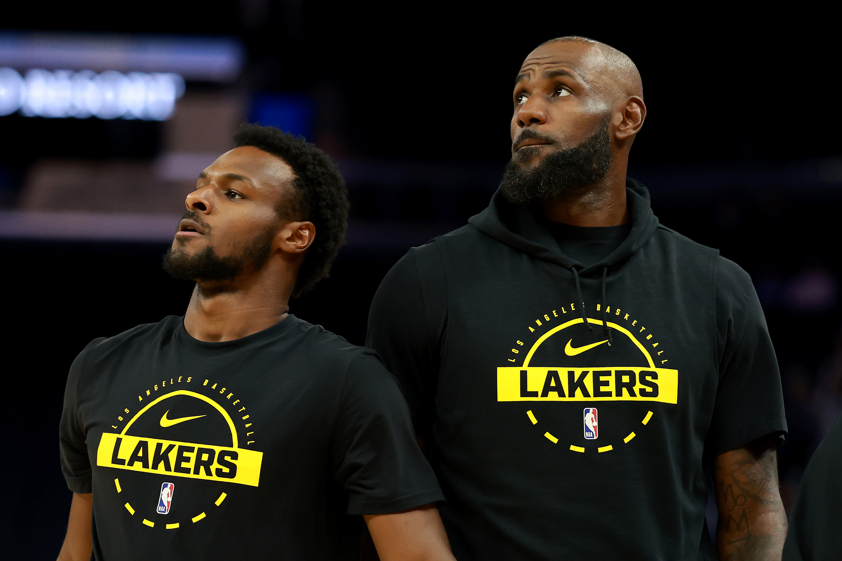 LeBron James says Bronny James ready for playoff minutes on short-handed Lakers: 'Earned and deserved'