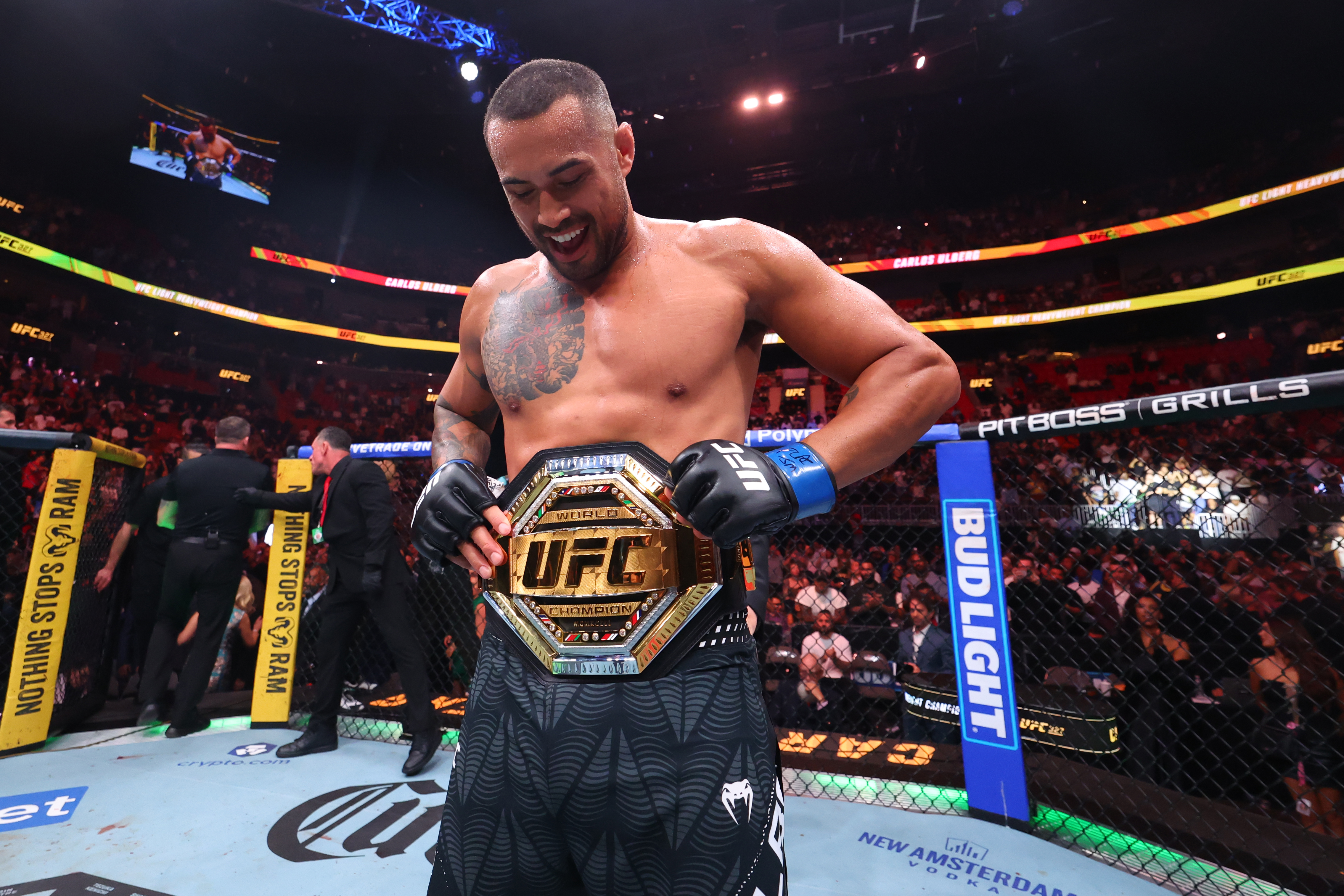 New UFC light heavyweight champ Carlos Ulberg admits he lost belt during drunken night out in Miami